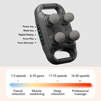 Four Heads Body Massage Gun