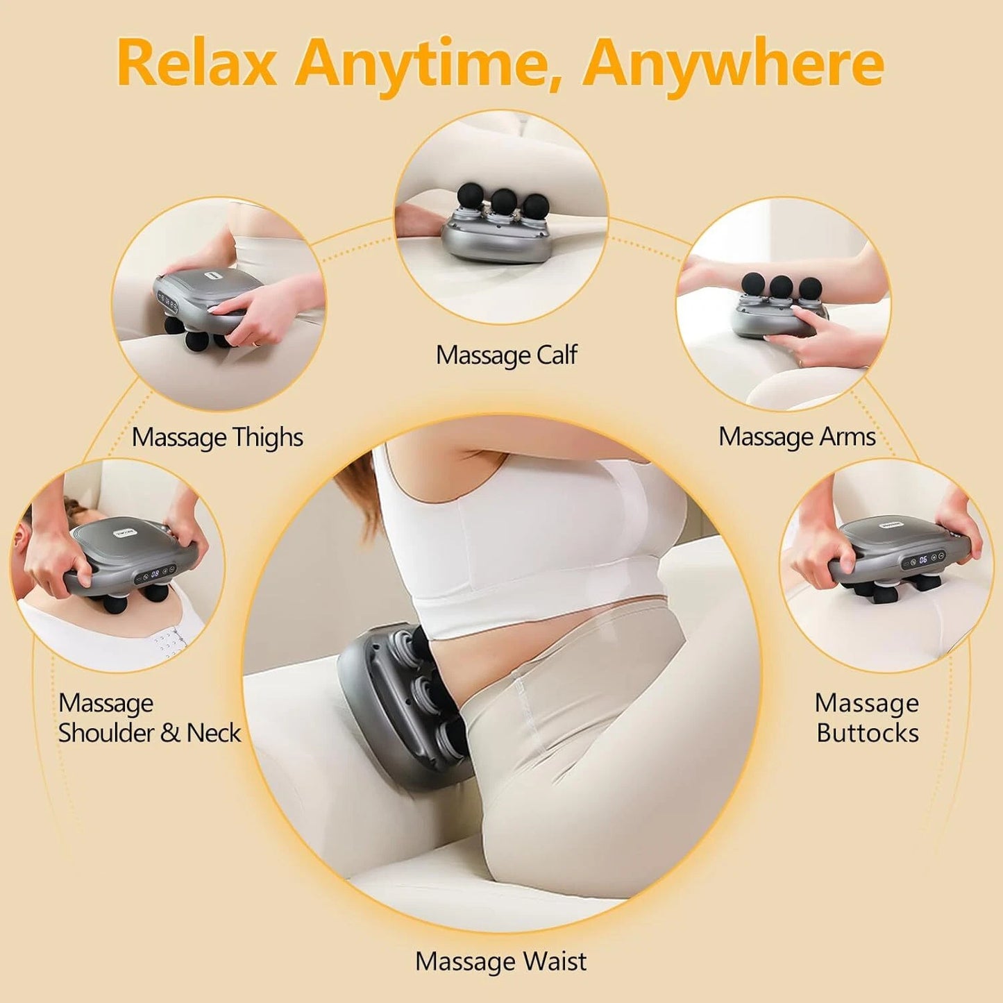 Six Heads Body Massage Gun